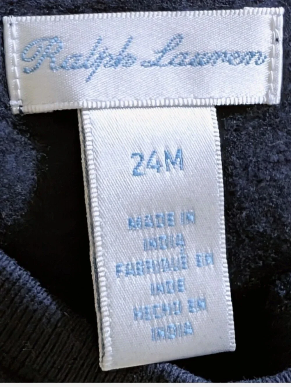 Ralph Lauren • Argyle Logo Baby Sweatshirt size 24M